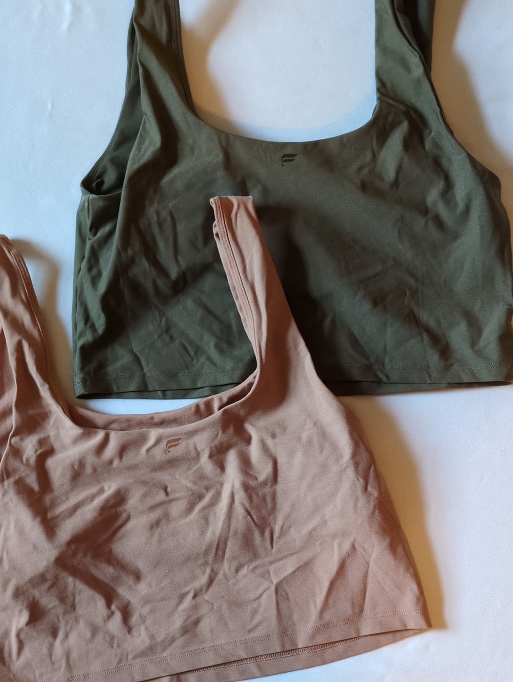 Fabletics Crop Tank Sports Medium Tan And Brown